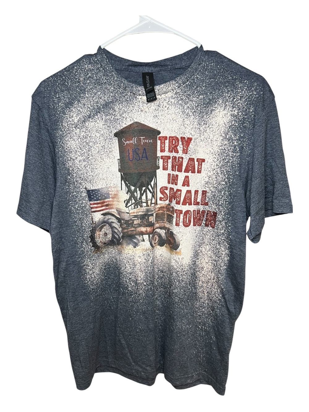 Gildan Try That In A Small Town Graphic T Shirt Size M women